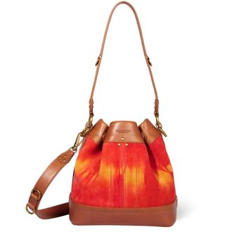 Jerome Dreyfuss Ben Small Bucket Bag In Orange Tie Dye