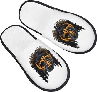 Generic House Shoes Halloween Pumpkins And Snakes Cosy Ladies Slippers Non-Slip Soft Womens Slippers Family Bedroom M