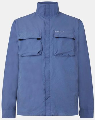 Nicce London Mens Statlo OvrShirt - Blue - Size: 40/Regular