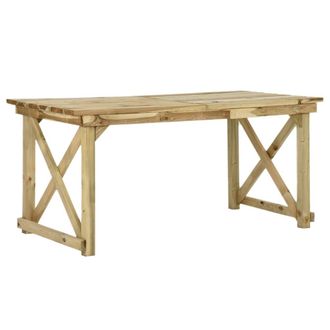vidaXL Mesa De Jard&iacute;n De Madera 160x79x75 Cm Vidaxl
