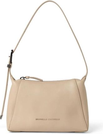 Brunello Cucinelli Sabbia Leather Shoulder Bag