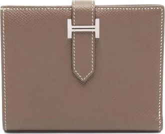 Hermès 2020s Bearn silver hardware compact bifold wallet - Neutrals