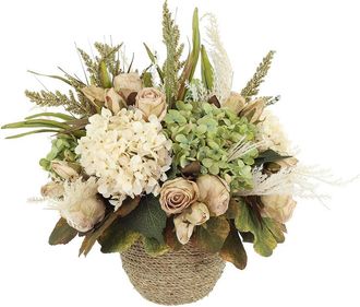 Creative Displays Inc. Assorted Hydrangea Fall Arrangement With Dried Roses