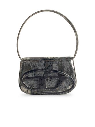 Diesel 1Dr Silver Polyurethane Bag
