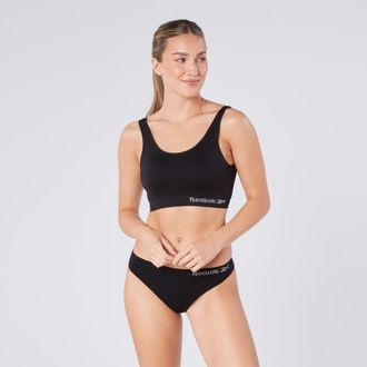 Reebok Bustier REEBOK KIRA, Damen, Gr. XS (34), N-Gr, schwarz, Obermaterial: 89% Polyamid, 11% Elasthan, bedruckt, unifarben, figurbetont, BHs Bustier, breit