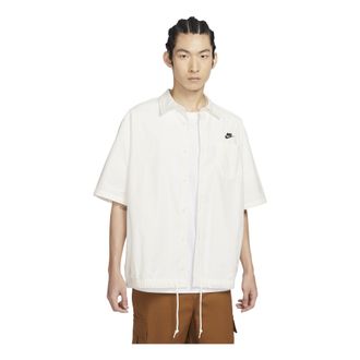 Nike Club Short Sleeve Oxford Button-Down Shirt Asia Sizing Sail FN3903-133