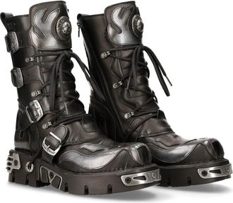 New Rock 107-S2 Flame Gothic Boots
