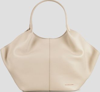Alexander Smith Rachel Large shoulder bag in dark ivory tumbled leather