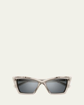 Saint Laurent Semi-Transparent Acetate Cat-Eye Sunglasses