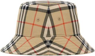 Burberry A:MH Vintage Check Canvas Bucket Hat - Beige