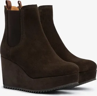 Pedro Garcia Chelsea boot in brown suede | Usune| FW 25 PEDRO GARCIA