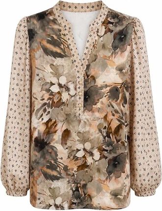 2-Biz Overhemden, Dames, Veelkleurig, XL, Bloesem blouse