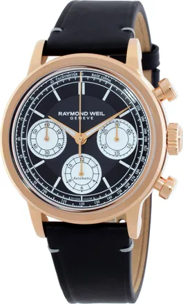 Raymond Weil Pre-owned Raymond Weil Millesime Chronograph Automatic Black Dial Mens Watch 7765-PC5-20631