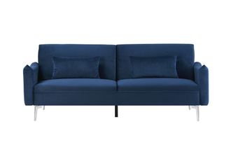 Concept Usine Sof&aacute; de dise&ntilde;o cama de 3 plazas en terciopelo azul