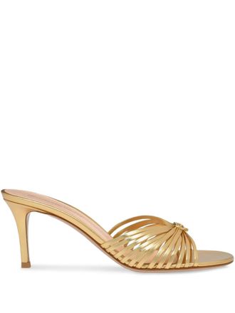 Gianvito Rossi 70mm Vyna mules - Gold