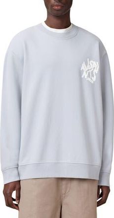 AllSaints Orlando Logo Graphic Sweatshirt in Ashen Blue at Nordstrom Rack, Size Large