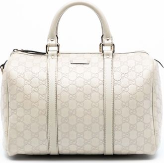 Gucci Pre-owned Womens Medium Guccissima Joy Boston Bag - Ivory Leather - One Size