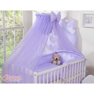 OEM Mosquitera Grande De Gasa Para Cuna Con Corazones Colgantes Y Lazo - Morado