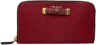Prada Pre-owned Leren Portemonnee - Dames - Vintage Accessoires - Rood - ONE Size - Leer - Vintage