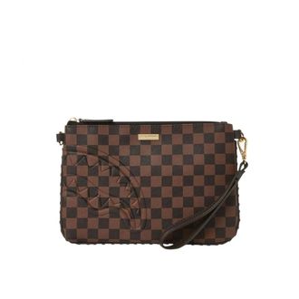 Sprayground Core Emboss Check Clutch Bag