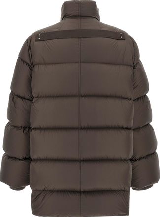 Rick Owens Mens Brown Nylon Full-Length Jacket Clothing