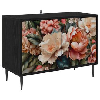 vidaXL Mueble De Tv Borne 69 X 33 X 50,5 Cm Roble Negro Vidaxl