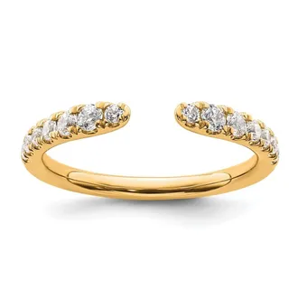 Diamond2Deal 14k Gold Lab Grown Diamond Wedding Band Ring 0.37Ct Clarity- VS Color- D-E