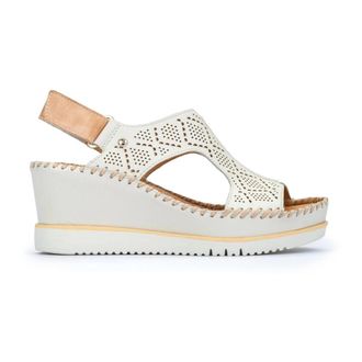 Pikolinos Off White Damessandaal - Zomercollectie - Dames - Sleehakken - Wit - 41 EU - Schoenen