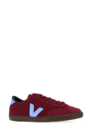 Veja Womens Tiziano Red Suede Volley Sneakers Eagleswaneagle