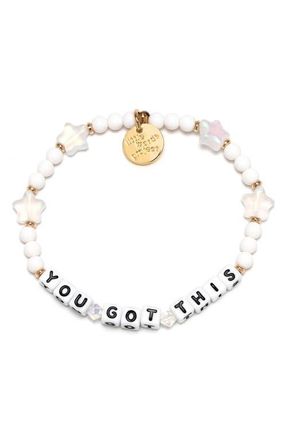 Little Words Project You Got This Stargaze Beaded Stretch Bracelet in White at Nordstrom, Size Medium
