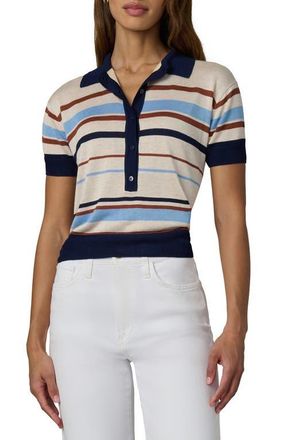 Joe's The Stella Polo Sweater in Oatmeal Azure Multi at Nordstrom, Size X-Large