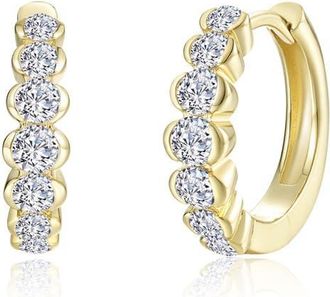 Lafonn Willow Simulated Diamond Small Hoop Earrings in Gold at Nordstrom