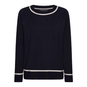 Elena Miro Rondgebreide trui - Dames - Ronde hals truien - Blauw - M - Truien & Vesten