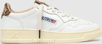 Autry Baskets Medalist Low Lea Suecolleg White Leoprint