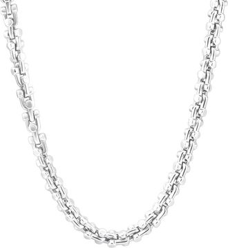 Pompeii3 Mens U-Shape 14k Gold (126gram) or Platinum (236gram) 7mm Link Chain Necklace 24