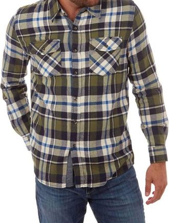 PX Los Angeles Easton Flannel Shirt In Olive
