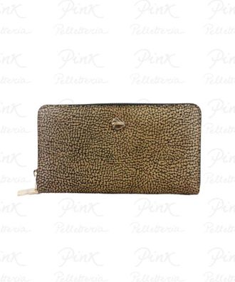 Borbonese P.Foglio Large Zip Around - Dames - Portefeuilles - Beige - ONE Size - Accessoires
