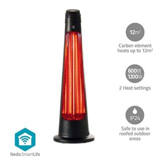 Nedis Pricenet Htpa21bkw Calefactor De Terraza Negro 1200 Vatios