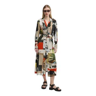 Desigual Collage Lacroi Shirt Dress - Dames - Shirt Kleedjes - Veelkleurig - S - Kleedjes