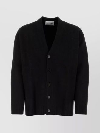 Jil Sander fine-knit wool v-neck cardigan