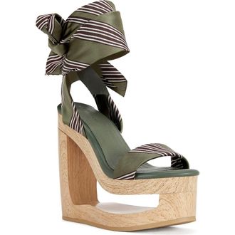 Azalea Wang Wynn Sandal in Green at Nordstrom, Size 11