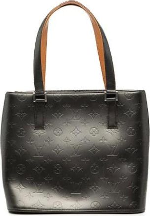 Louis Vuitton Pre-owned Tote Bags, female, Gray, Size: ONE SIZE Pre-owned Monogram Mat Stockton
