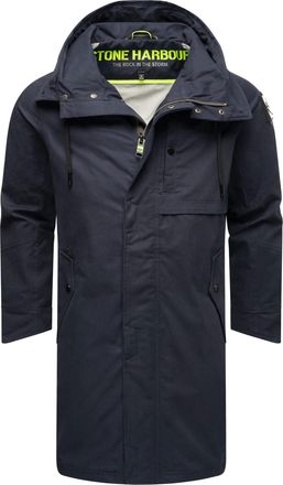 Stone Harbor lichte herenjas Yaroon van katoen met lange pasvorm