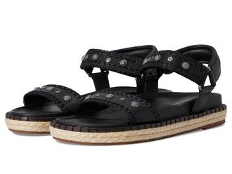 Lucky Brand Ullani Studded Platform Sandal Womens Sandals Black : 6.5 B - Medium, Leather