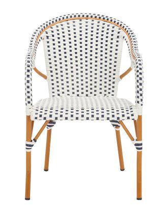 Safavieh Set Of 2 California White & Navy Arm Chairs