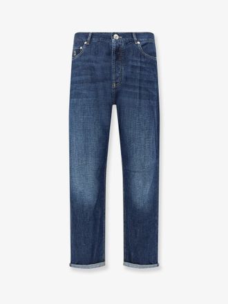 Brunello Cucinelli Jeans in blue denim - BRUNELLO CUCINELLI - gender_Man