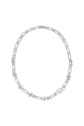 Diesel Stainless Steel and Brass Chain Necklace - Necklaces - Unisex - Silver