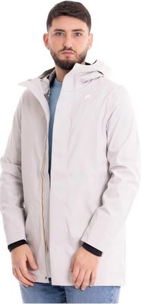 K-Way Giubbotto Tommy Bonded Jersey - Heren - Regenjassen - Beige - XL - Jassen
