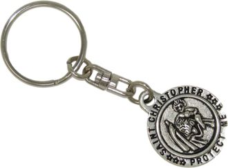 Generic N43 - St Christopher Charm Keyring - Good Luck & Protection for Travelers Handmade by Jeannieparnell