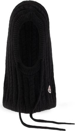 Moncler Gevlochten Alpaca Blend Balaclava - Dames - Hoeden - Zwart - ONE Size - Wol - Accessoires
